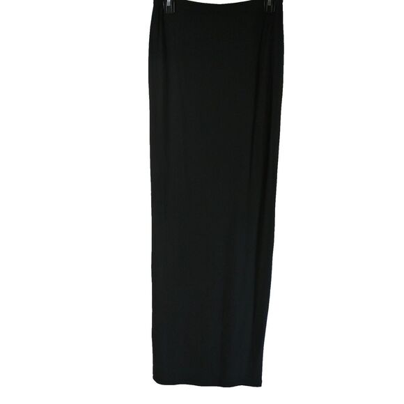 New, Skims Fits Everybody Ribbed Long Skirt in Black Size Large - Picture 1 of 5